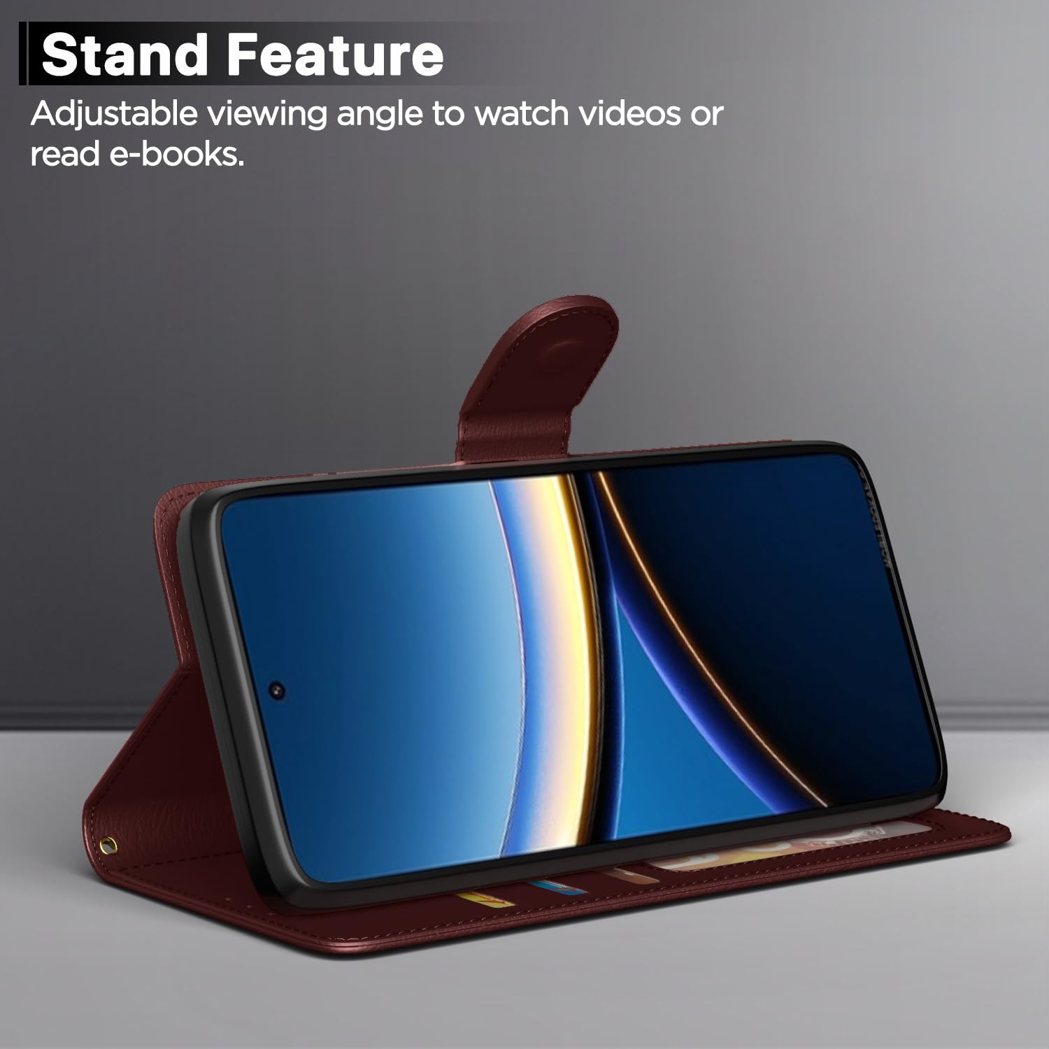 Pikkme Poco F7 Ultra 5G Vintage Flip Cover (Brown)