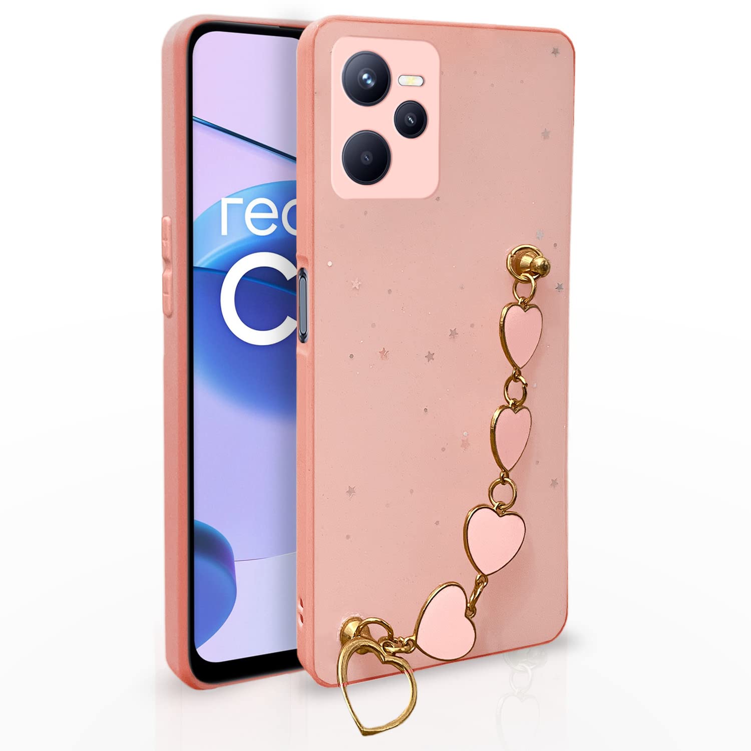 Pikkme pink mobile back cover for Realme C35
