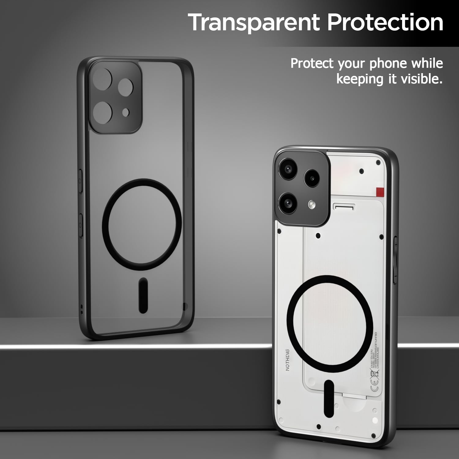 Black mag-safe mobile back cover for Nothing Phone 3a Lite 5G – Pikkme – photo 3