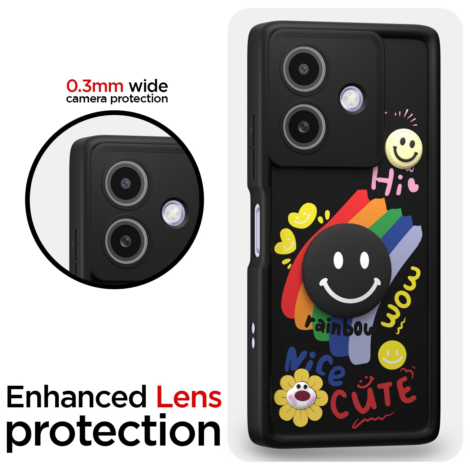 Pikkme black Soft Silicone back cover for Oppo A3x 5G/A3x 4G/A3 5G – photo 5