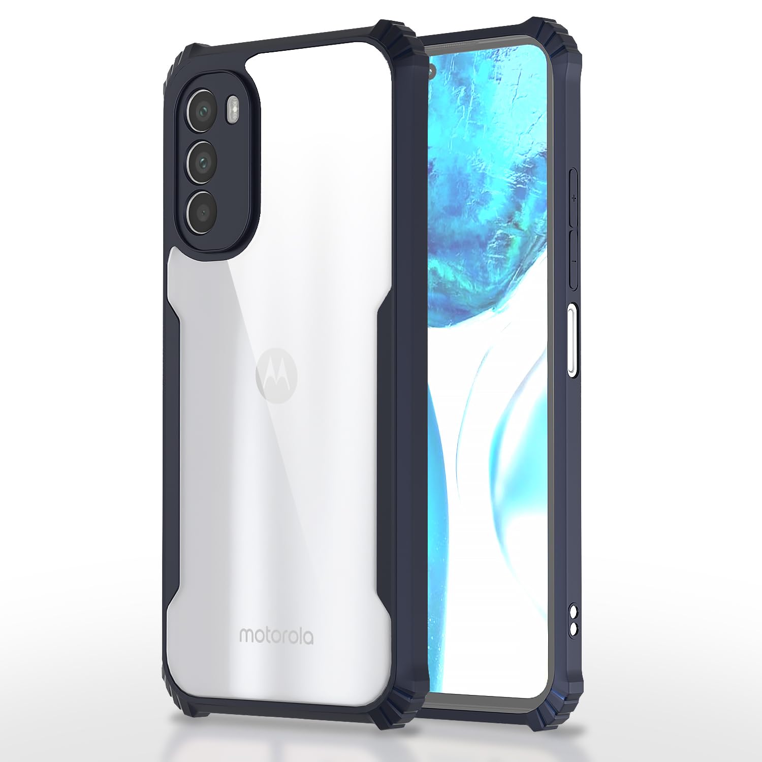 Moto G52/G82 5G mobile cover in blue by Pikkme