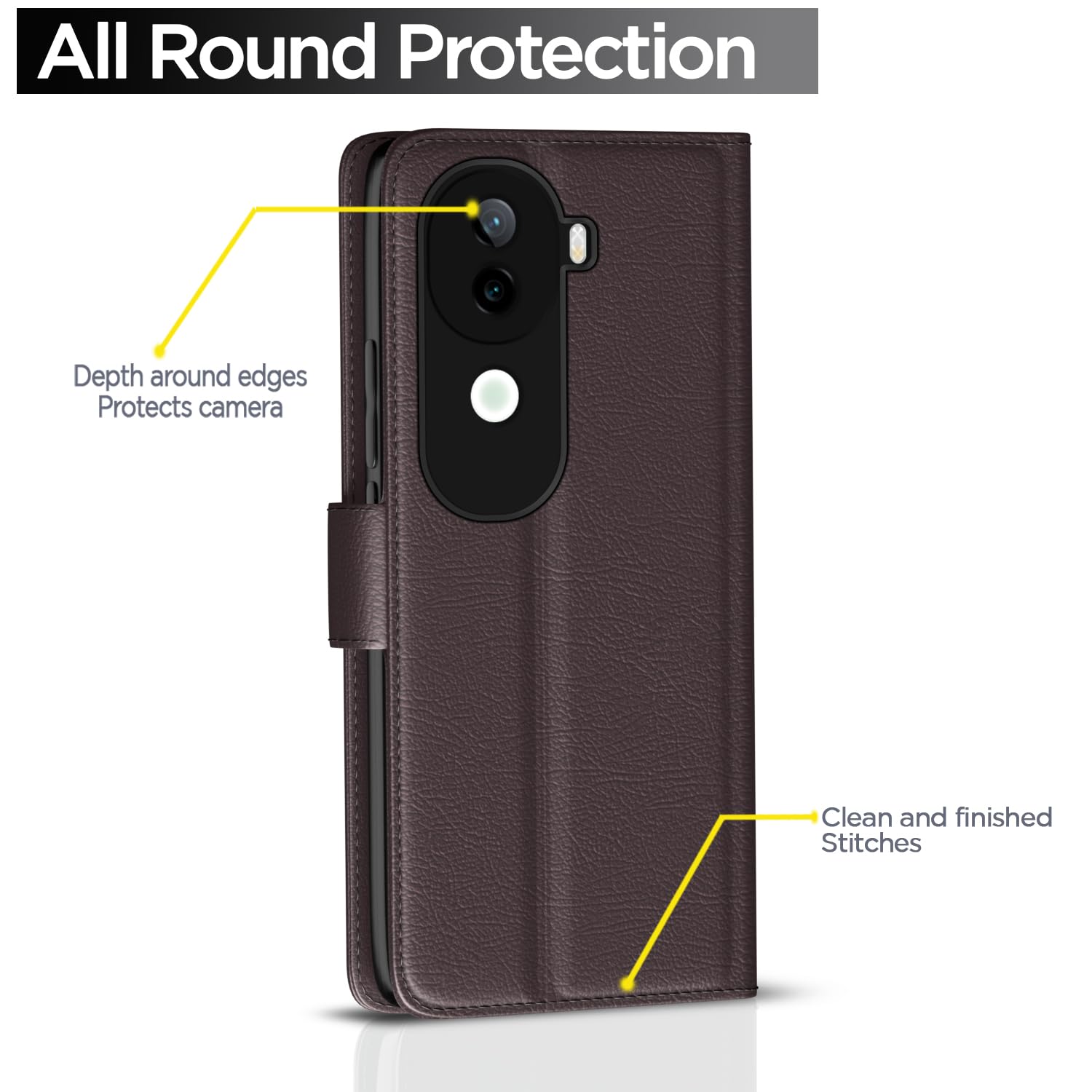 Pikkme coffee Wallet flip case for Vivo V40e/iQOO Z9s 5G – photo 4