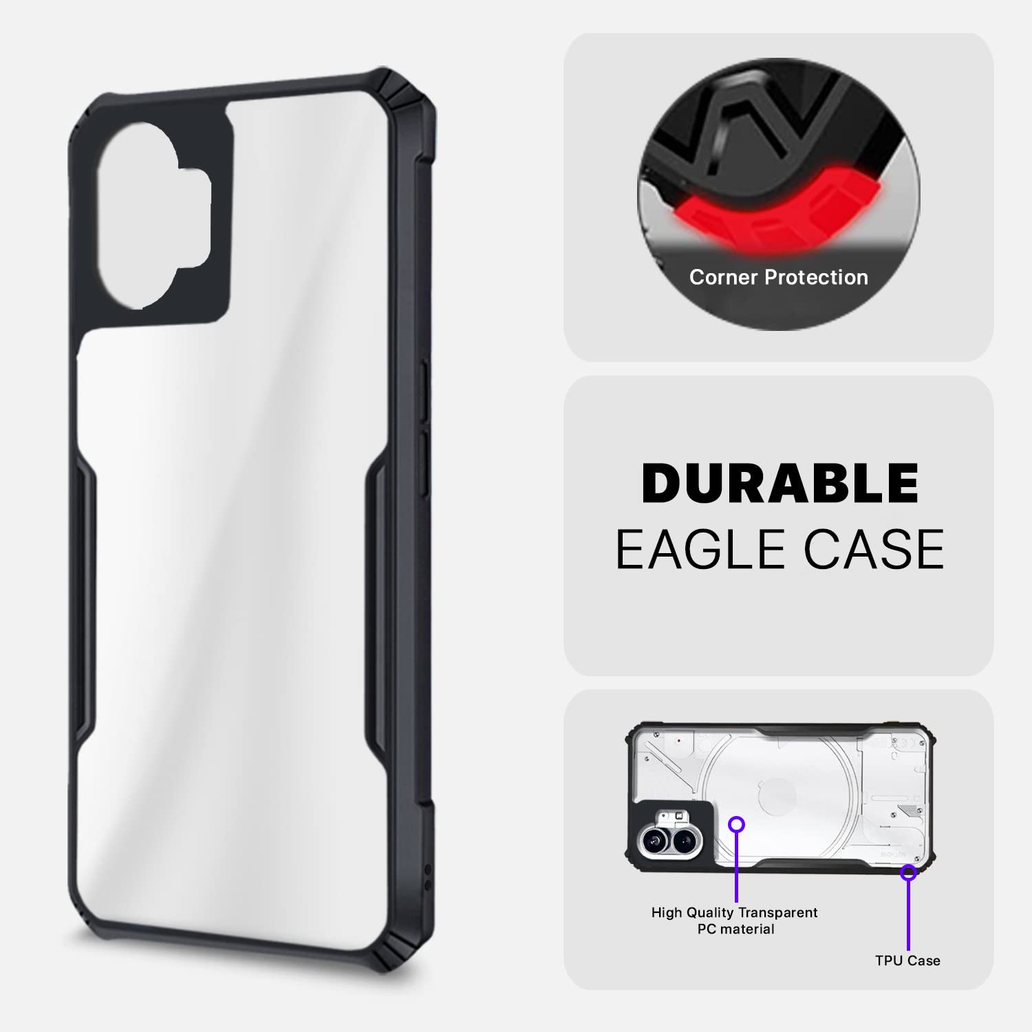 Pikkme black mobile cover for Nothing Phone 1 – photo 2