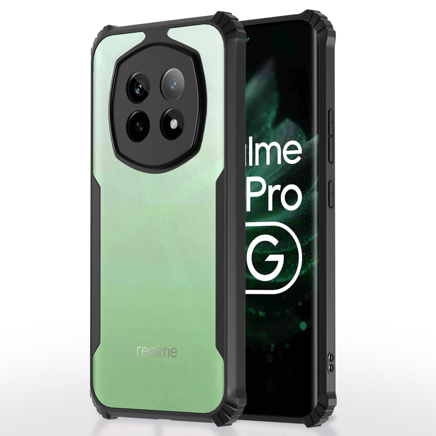 Pikkme black Clear back cover for Realme P2 Pro 5G