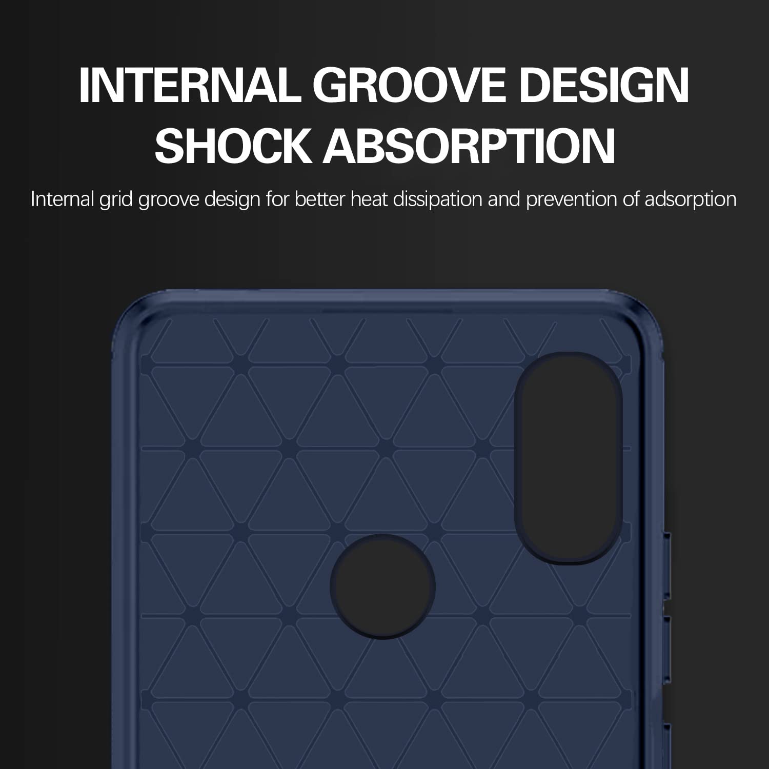 Pikkme Oppo A55 Hybrid Carbon Fiber Back Cover | Blue