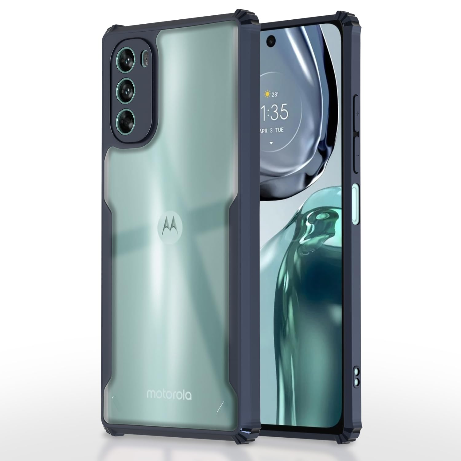 Pikkme blue back cover for Moto G62 5G