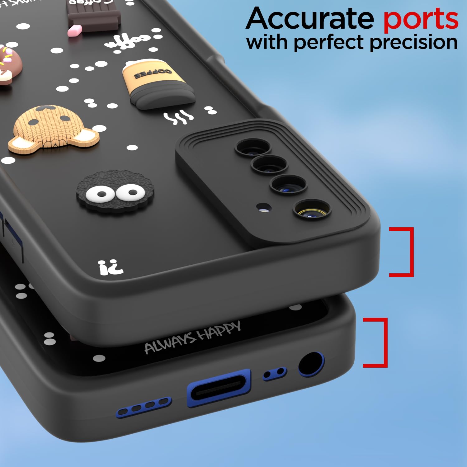 Pikkme Realme 6/6i/3D Silicone black mobile cover – photo 4