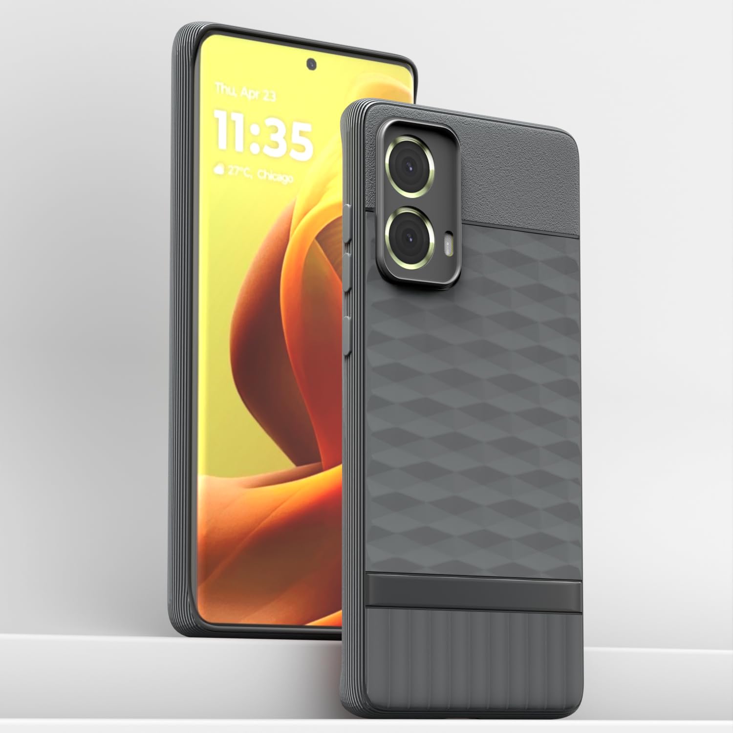 Pikkme Motorola Moto G85 5G Gencase Back Cover (Grey)