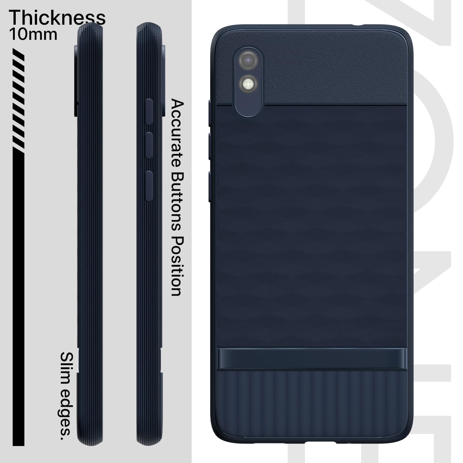 Pikkme Redmi 9A / 9i / 9A Sport Gencase Back Cover (Blue)