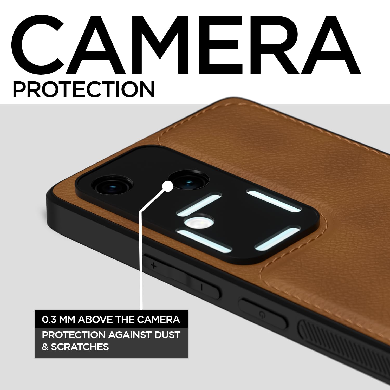 Pikkme Vivo V30 / V30 Pro 5G Leatherback Back Case | Brown