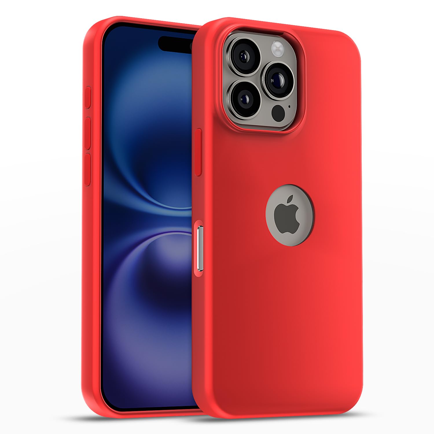 Pikkme iPhone 16 Pro Max Super Soft Silicone Back Cover - Red