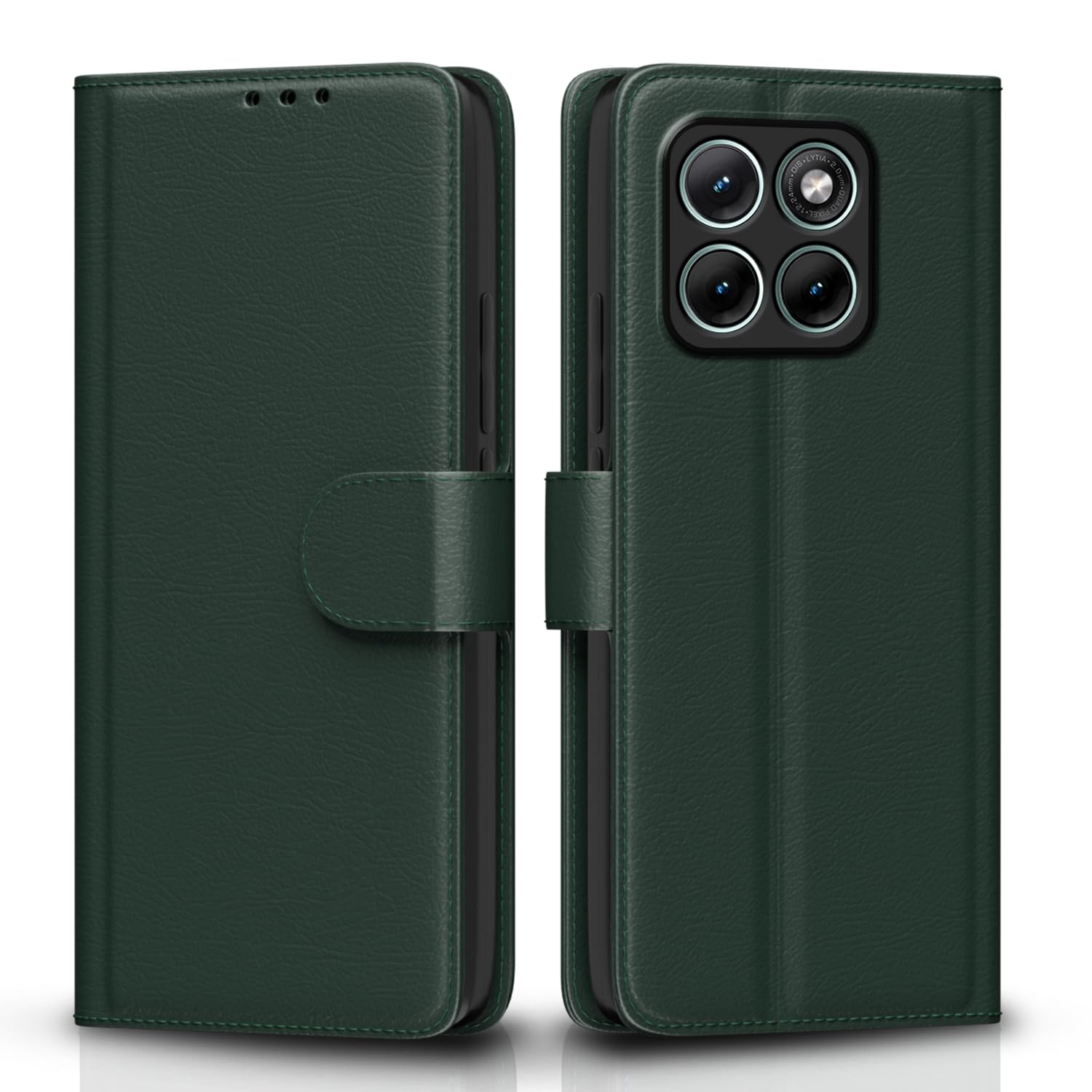 Moto Edge 70 Fusion 5G mobile flip cover in green by Pikkme
