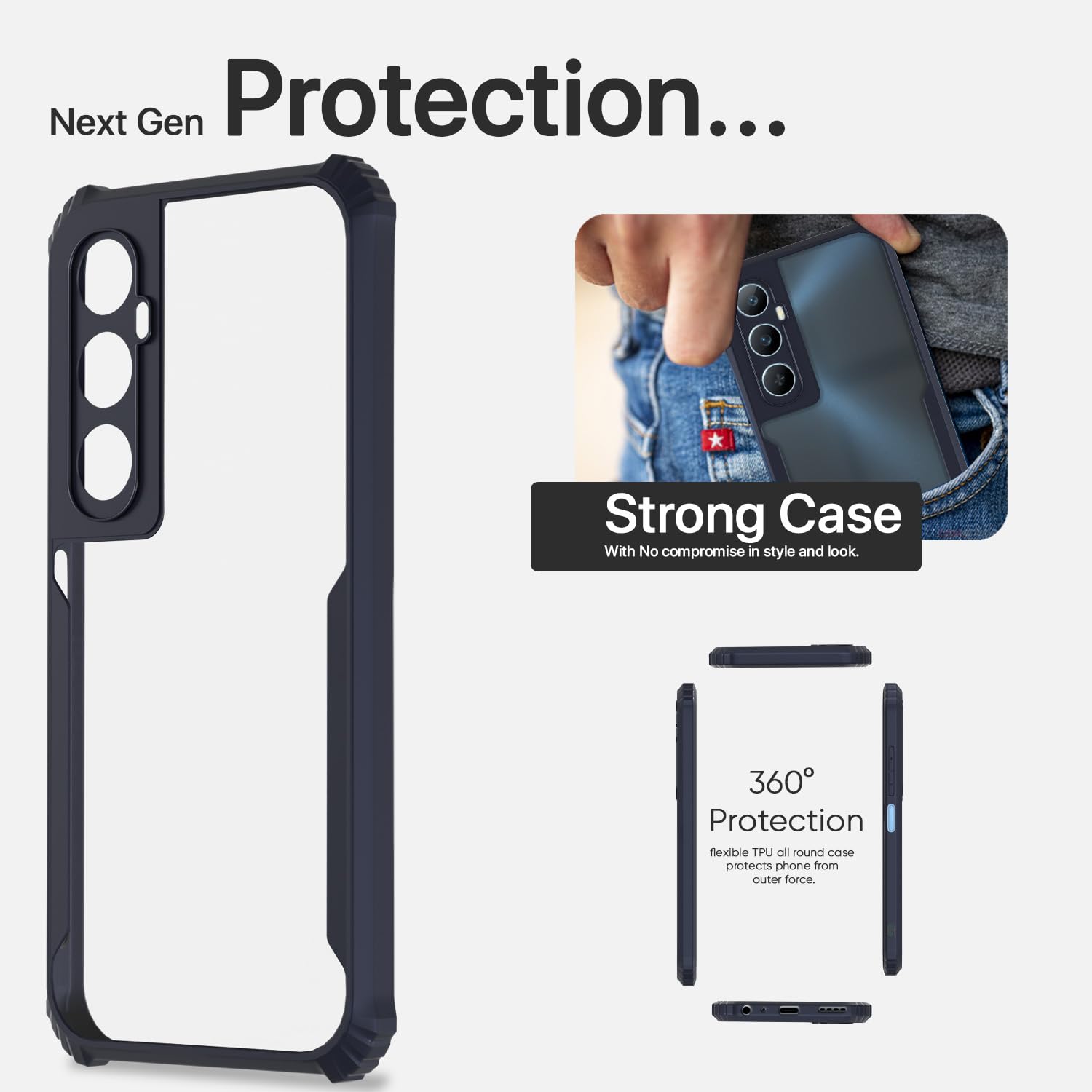 Blue back cover for Realme C65 Ultra – Pikkme – photo 7
