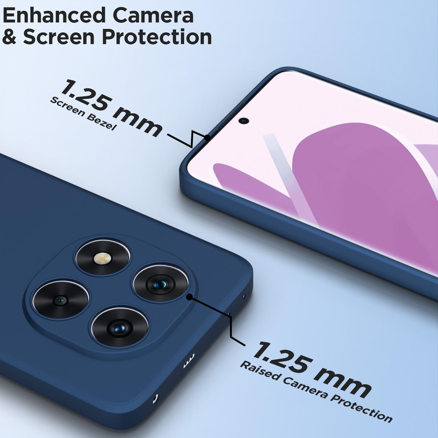 Blue Matte mobile back cover for Redmi Note 14 Pro 5G – Pikkme – photo 2