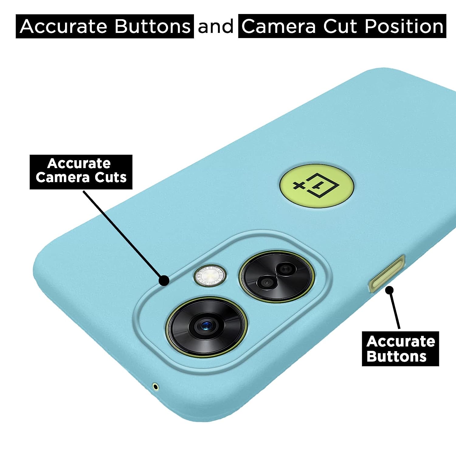 Pikkme OnePlus Nord CE 3 Lite 5G Super Soft Silicone Back case (Ice Blue)