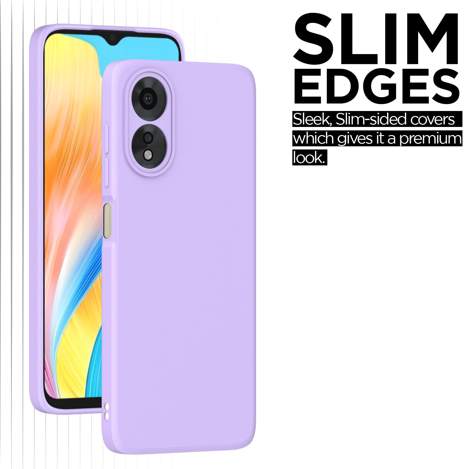 Pikkme Oppo A38 4G / Oppo A18 4G Liquid Silicone Back Cover | Purple