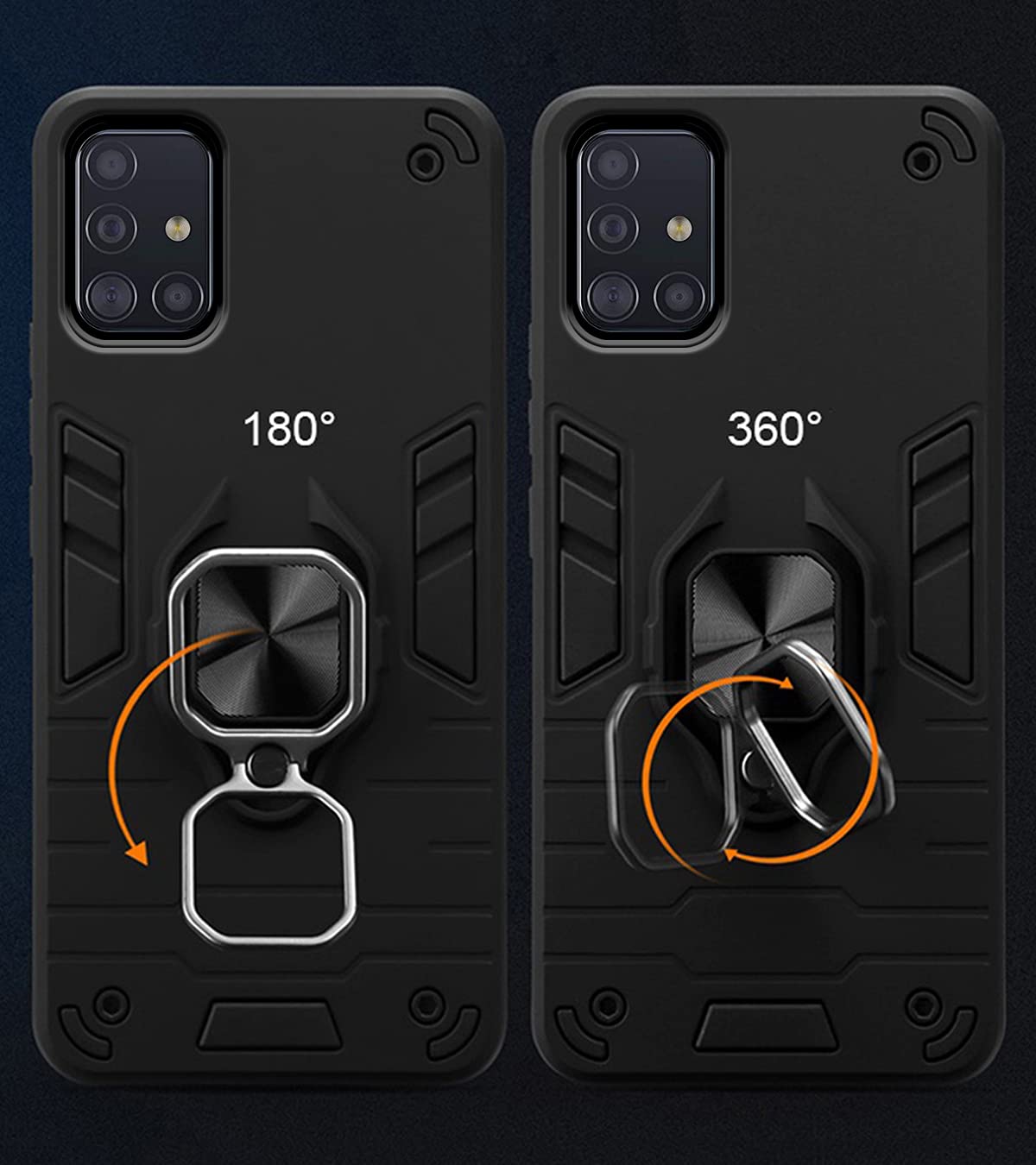 Pikkme Samsung A51 D5 Tough Armor black mobile back cover – photo 3