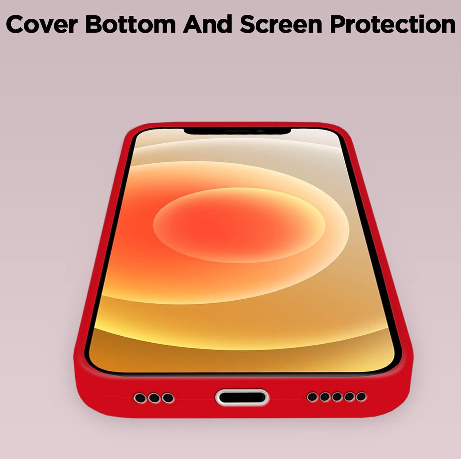 Pikkme iPhone 12/12 Pro Super Soft Silicone Back Cover (Red)