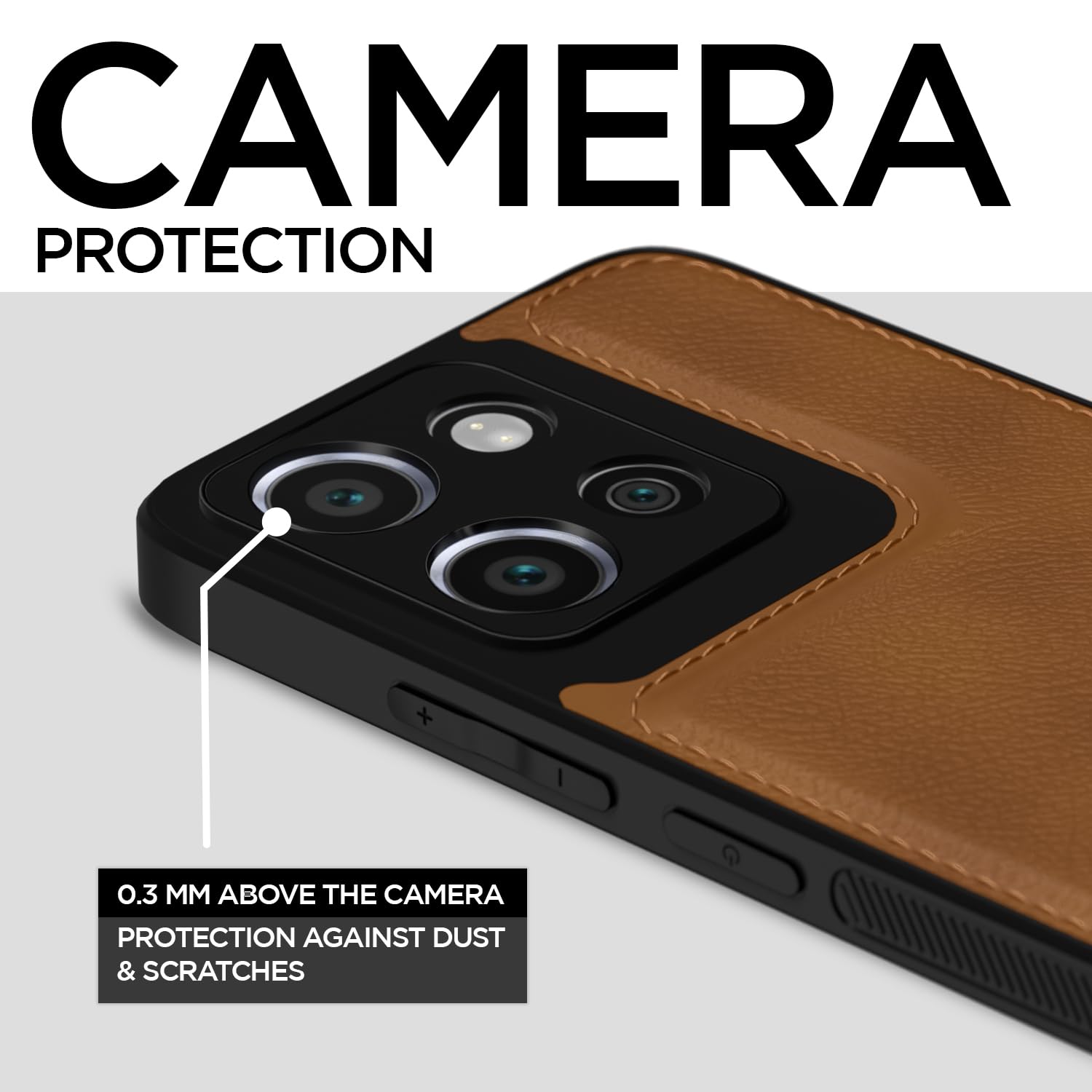 Pikkme Moto Edge 50 neo 5G Leatherback Back Case | Brown