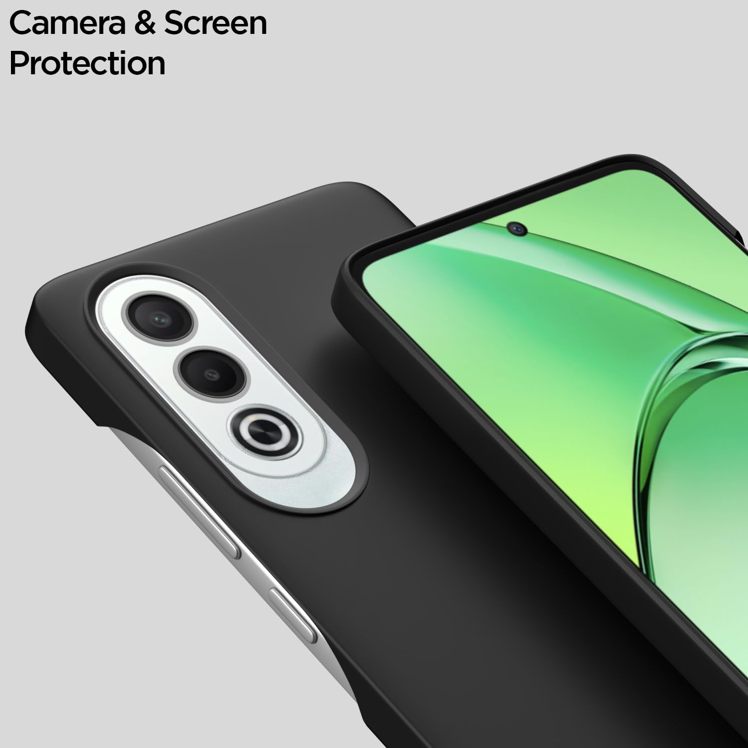 Pikkme Oppo K12x 5G SideCut Back Cover (Black)