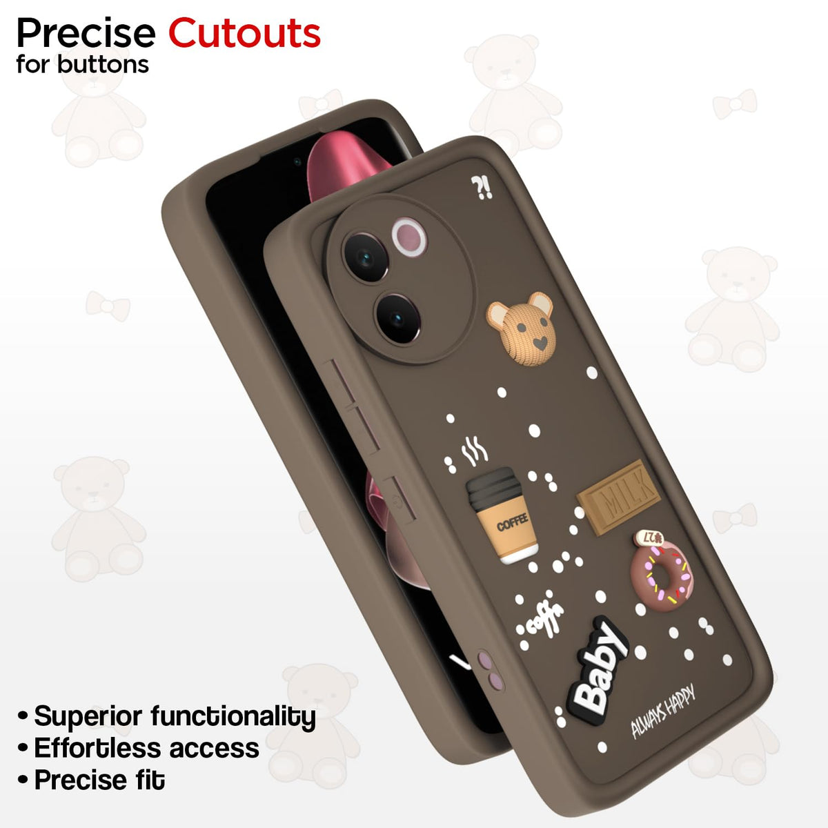 Brown back cover for Vivo V30e 5G – Pikkme – photo 6
