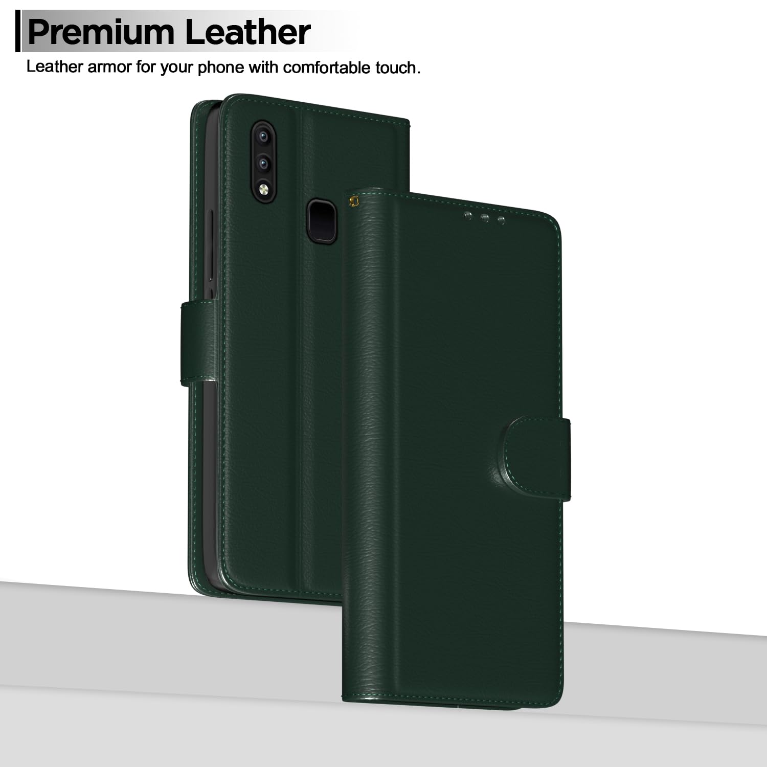 Green Wallet wallet flip cover for Vivo Y91/Y93/Y95 – Pikkme – photo 2