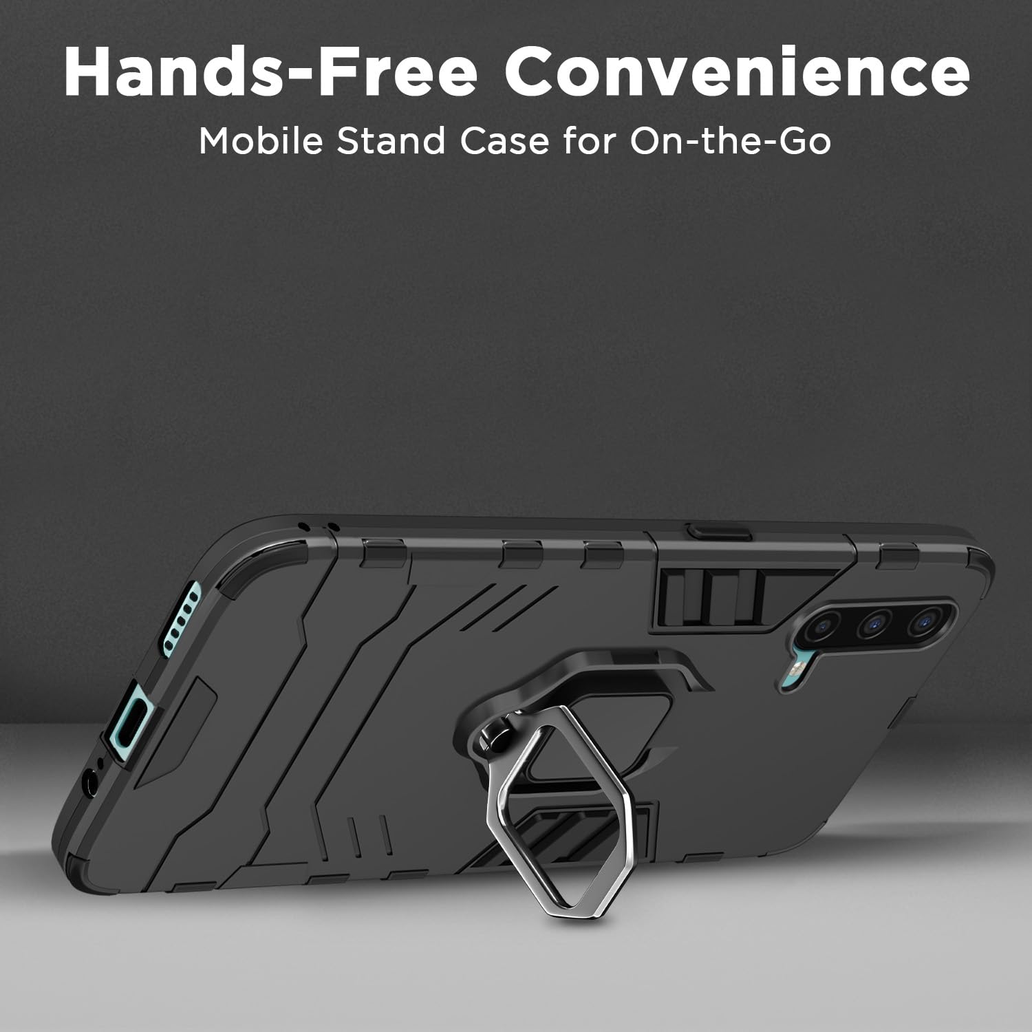 Pikkme OnePlus Nord Ce 5G D5 Tough Armor Back Cover | Black