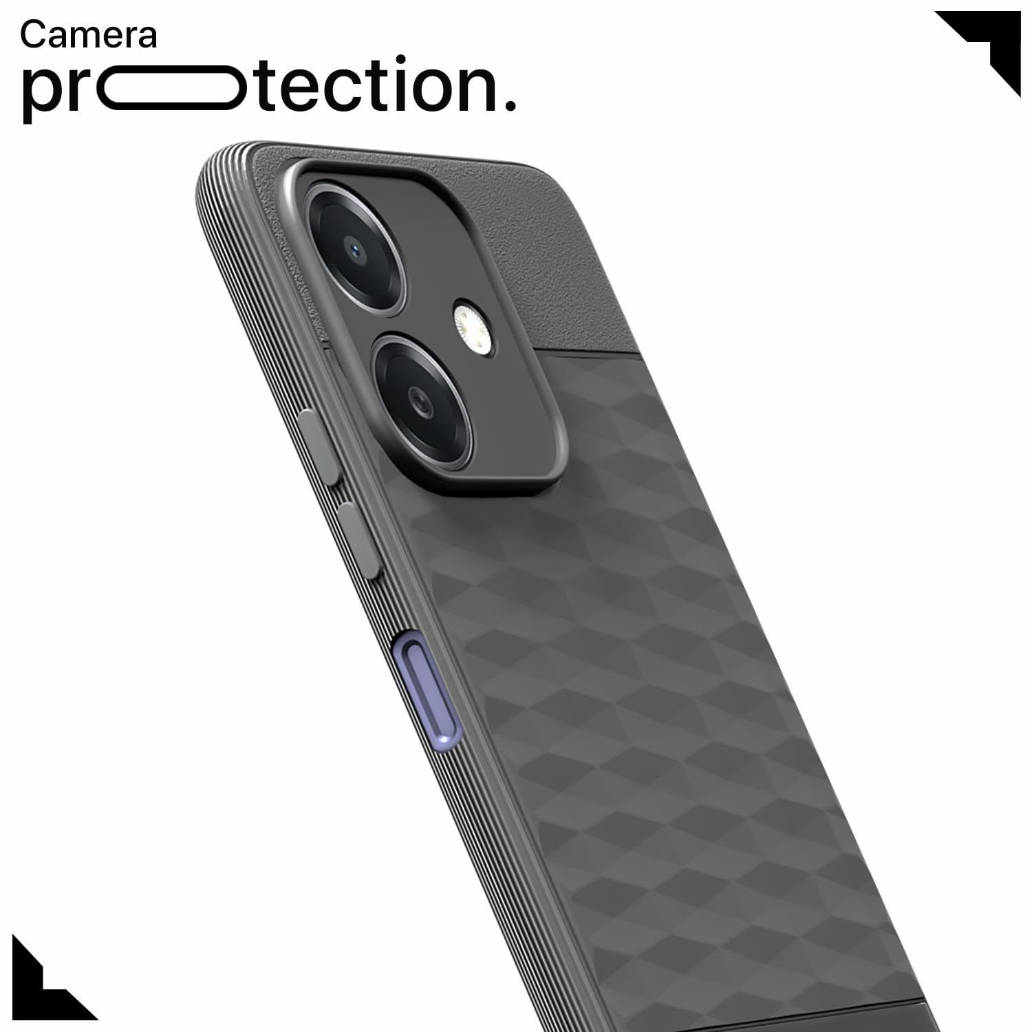 Pikkme Realme C61 / Realme Narzo N61 Gencase Back Cover (Grey)