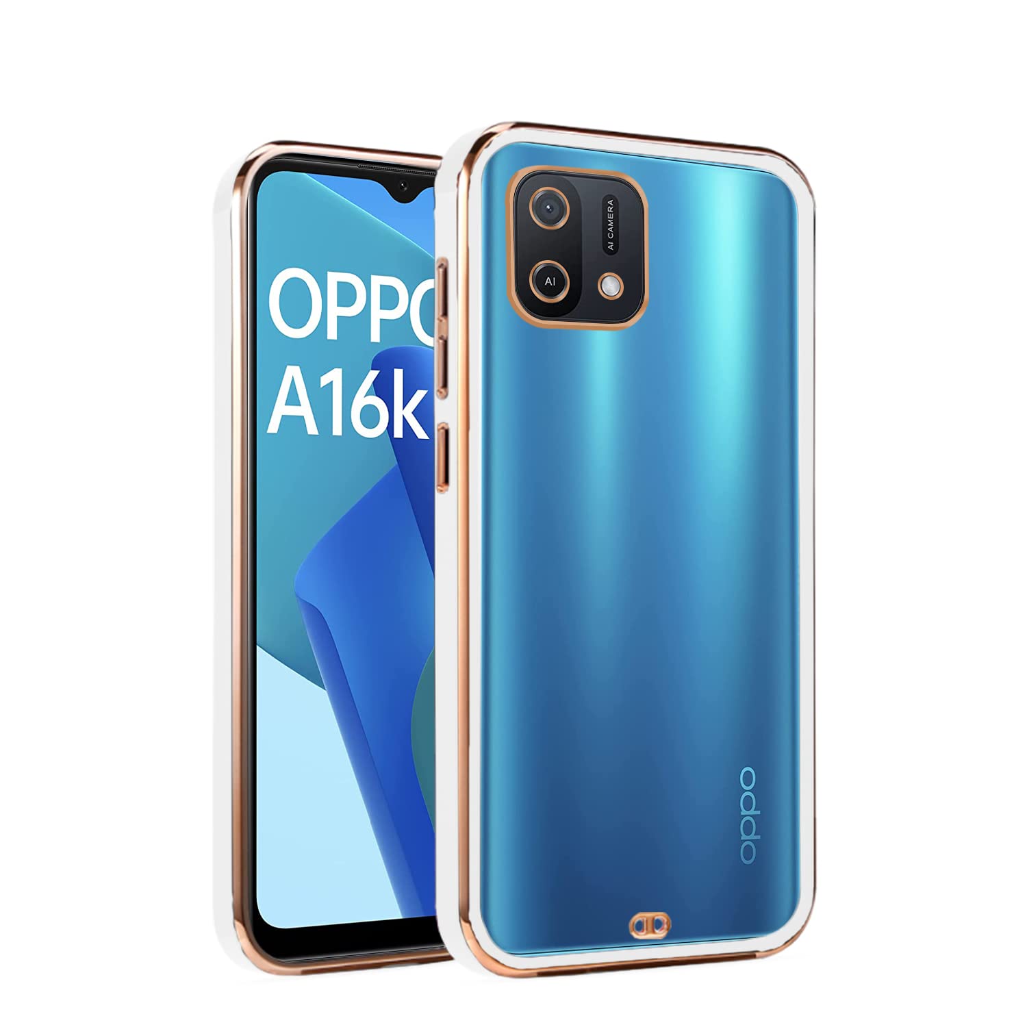 White Chrome mobile cover for Oppo A16K – Pikkme