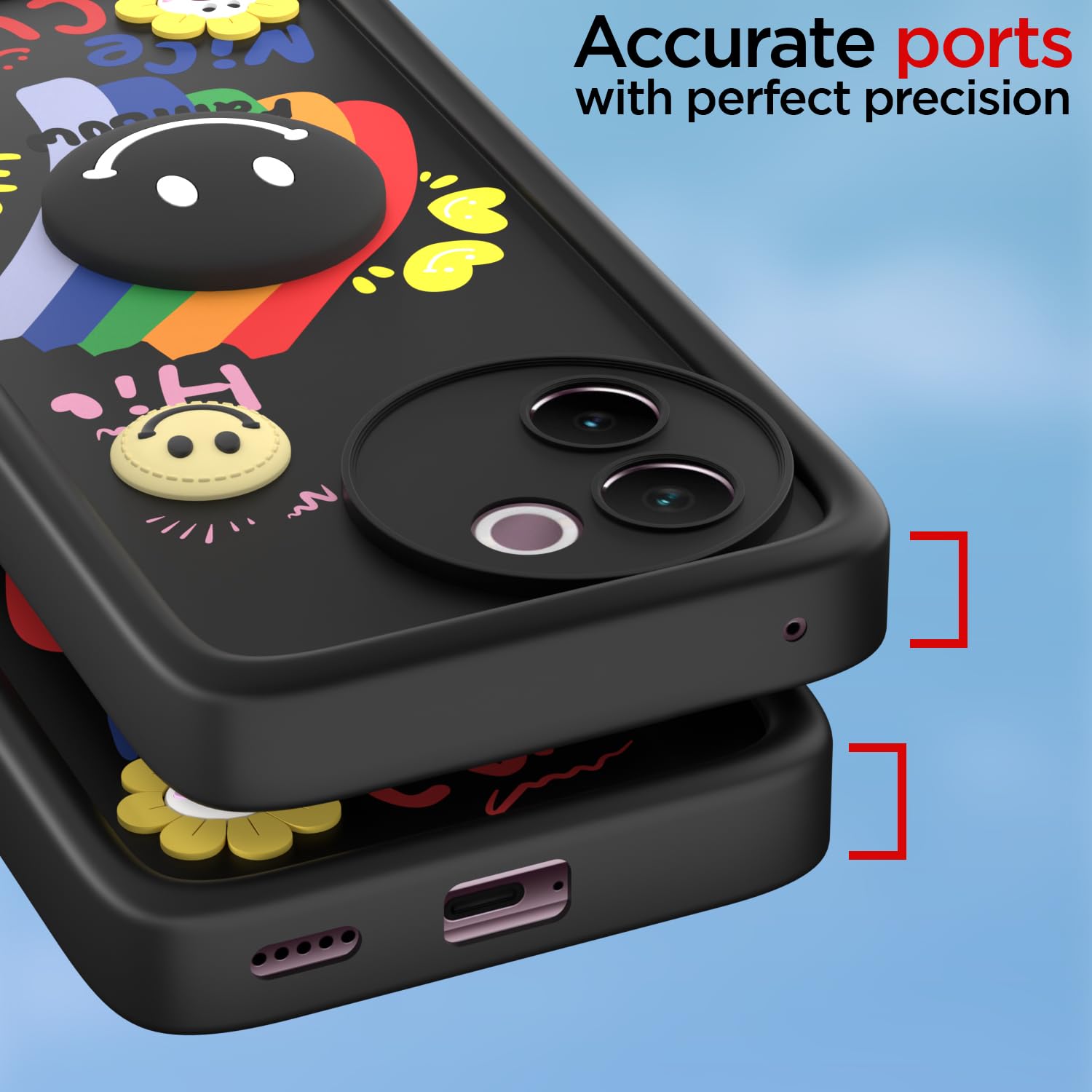 Black mobile cover for Vivo V30e 5G – Pikkme – photo 4
