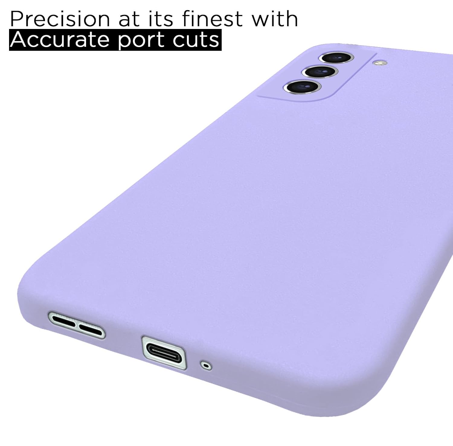 Pikkme Samsung Galaxy S21 FE 5G Soft Matte Silicone Shockproof Case | Purple