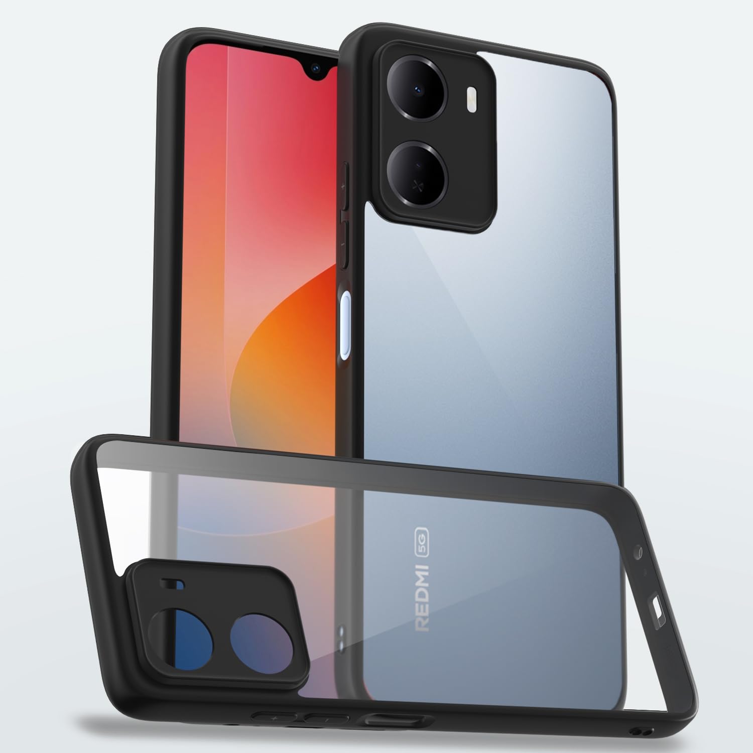 Pikkme black back cover for Redmi 15A 5G