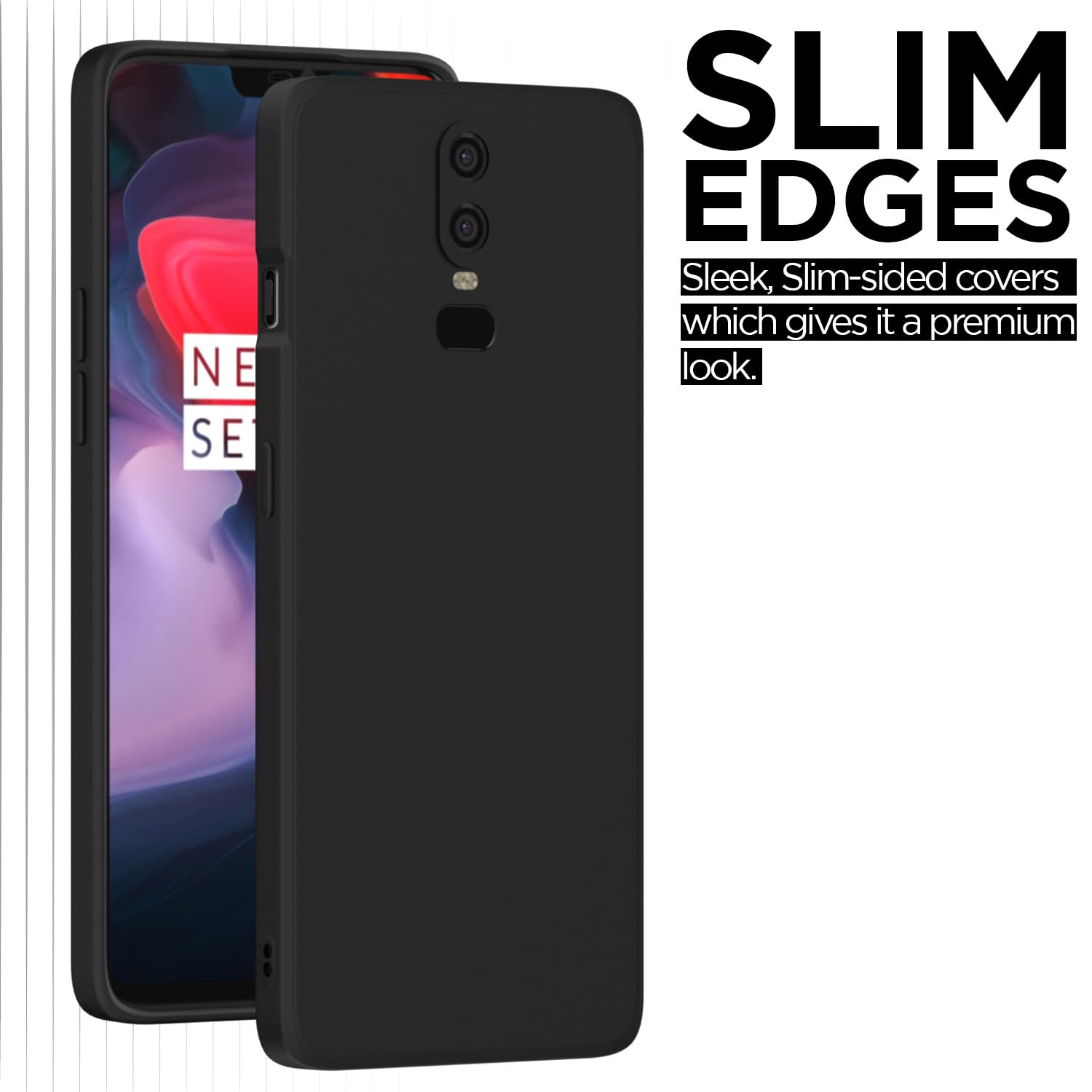 OnePlus 6 Matte mobile back cover in black by Pikkme – photo 7