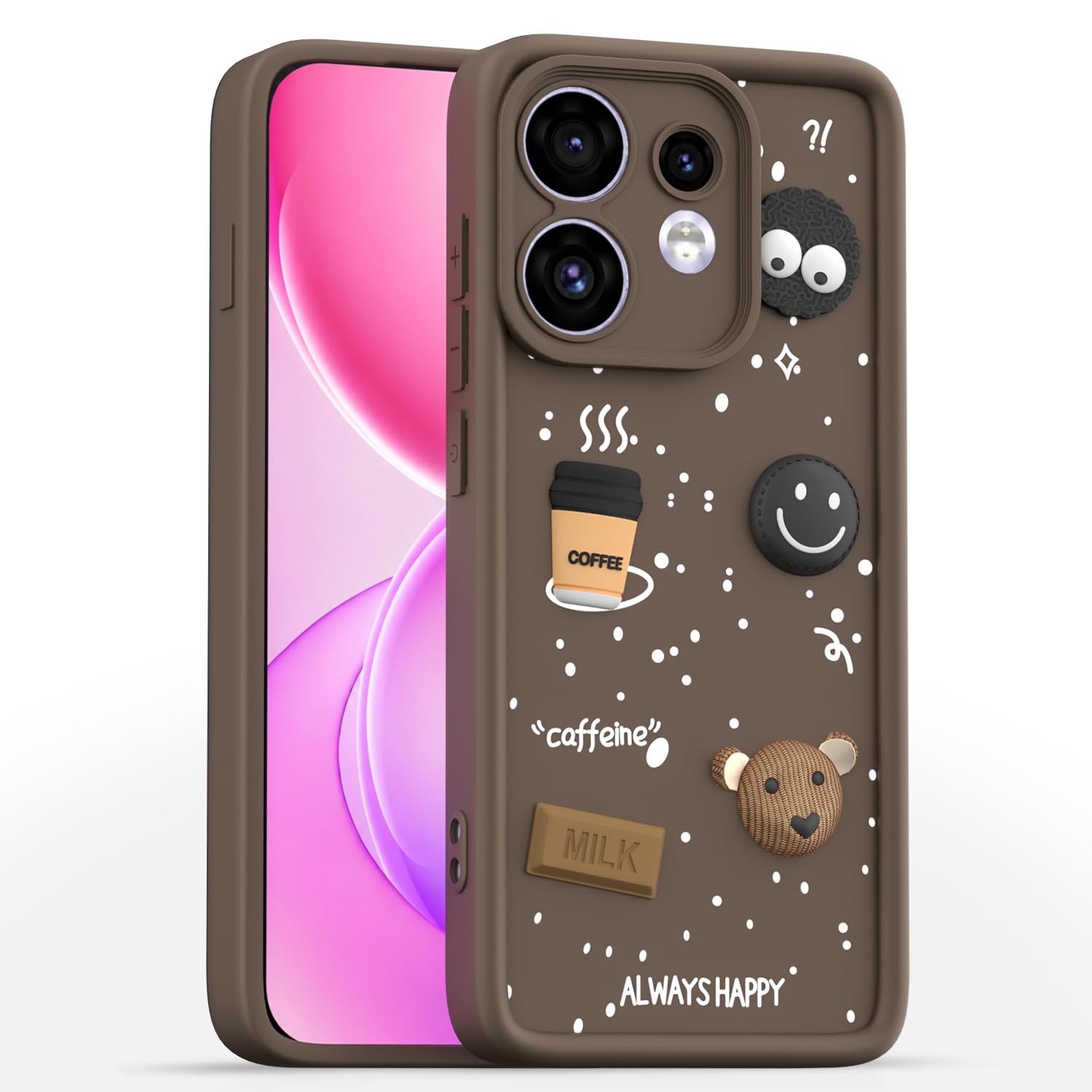 Brown back cover for Oppo Reno 16 5G – Pikkme