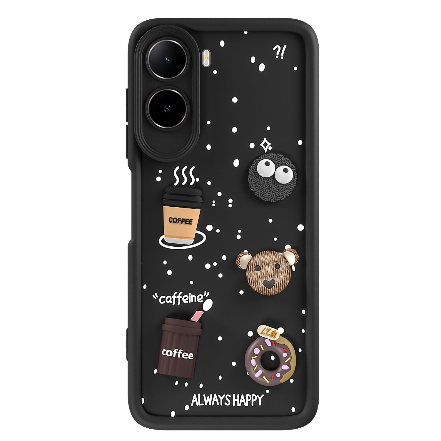 Pikkme black Bear Coffee back cover for Redmi A7 Pro/Poco C85x 5G – photo 7
