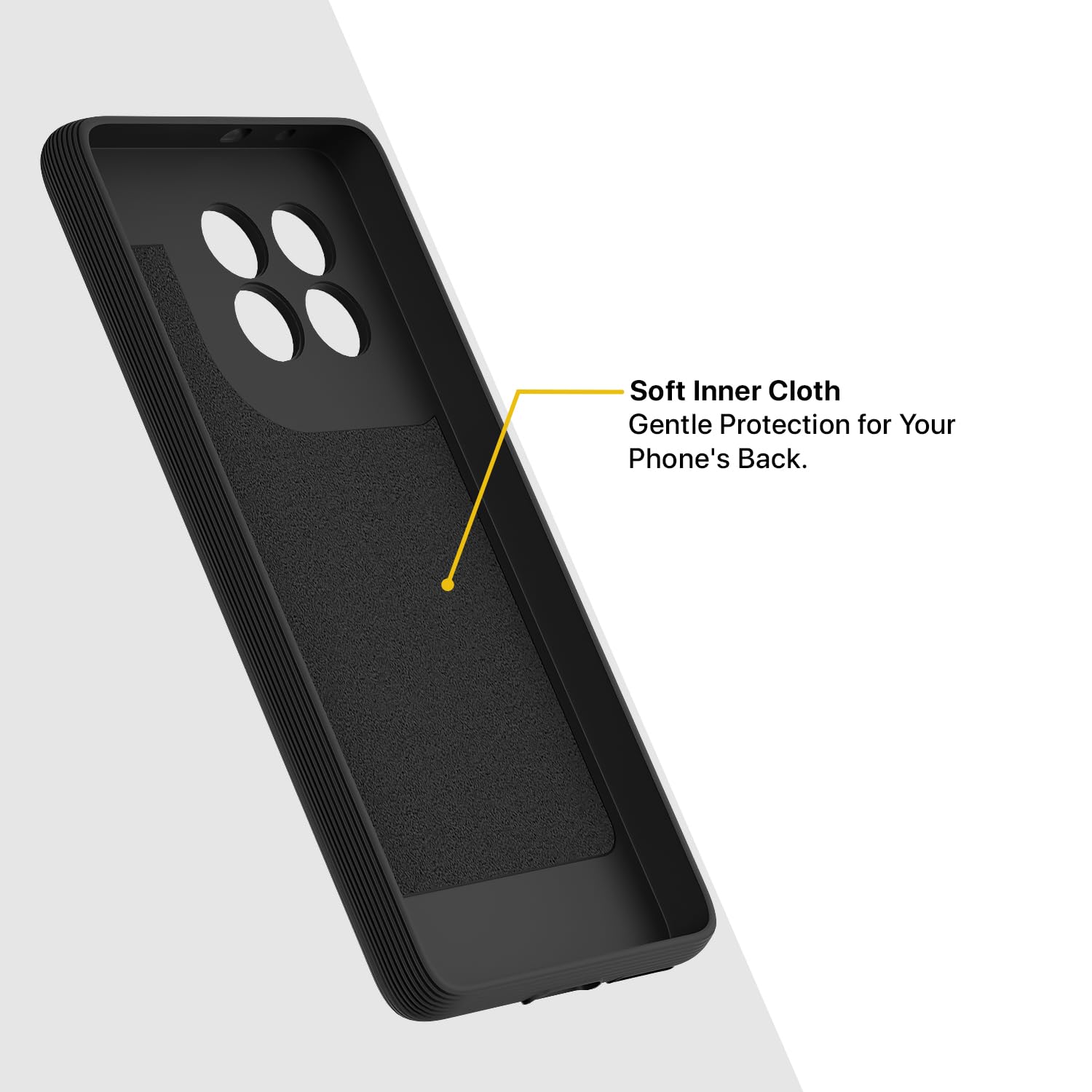 Pikkme Motorola Moto Edge 60 Fusion 5G Stylish Shockproof Back Cover (Black)