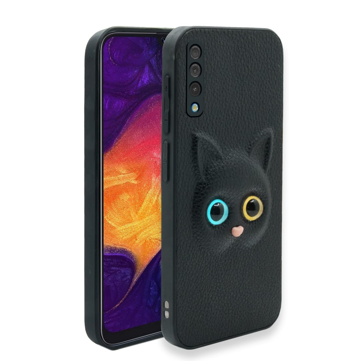 Pikkme black Cat phone cover for Samsung A70/A70s