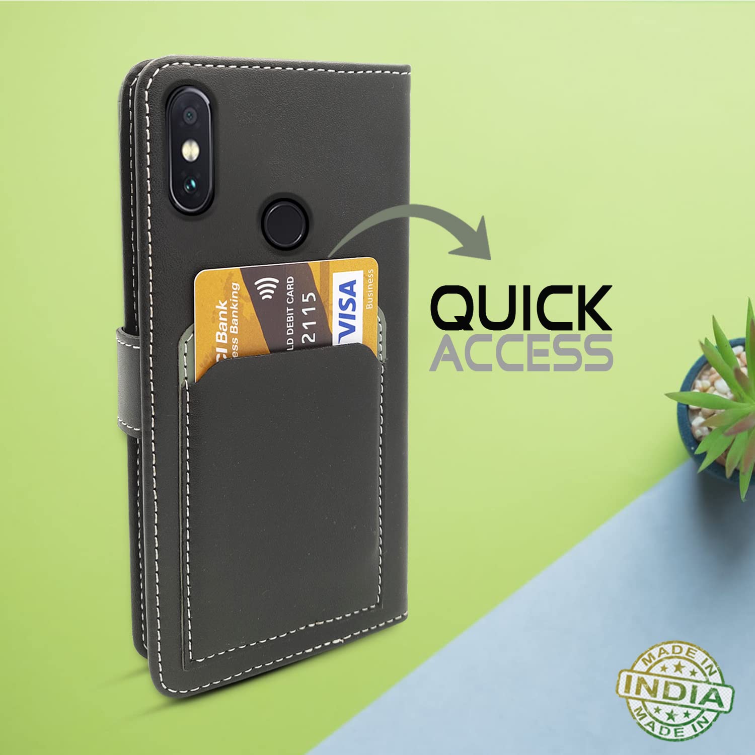 Pikkme Redmi Note 5 Pro Magnetic grey flip cover – photo 4