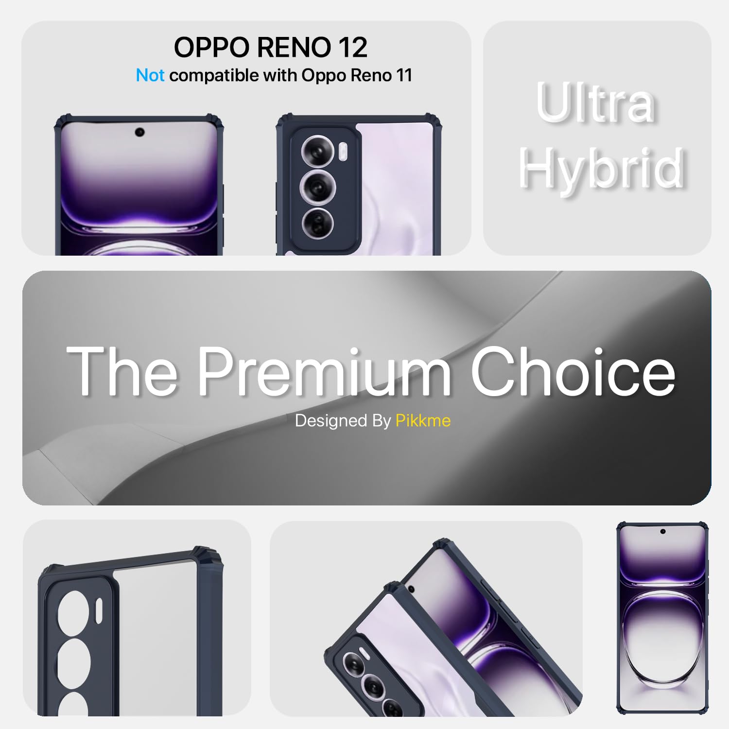 Pikkme blue mobile back cover for Oppo Reno 12 5G – photo 3
