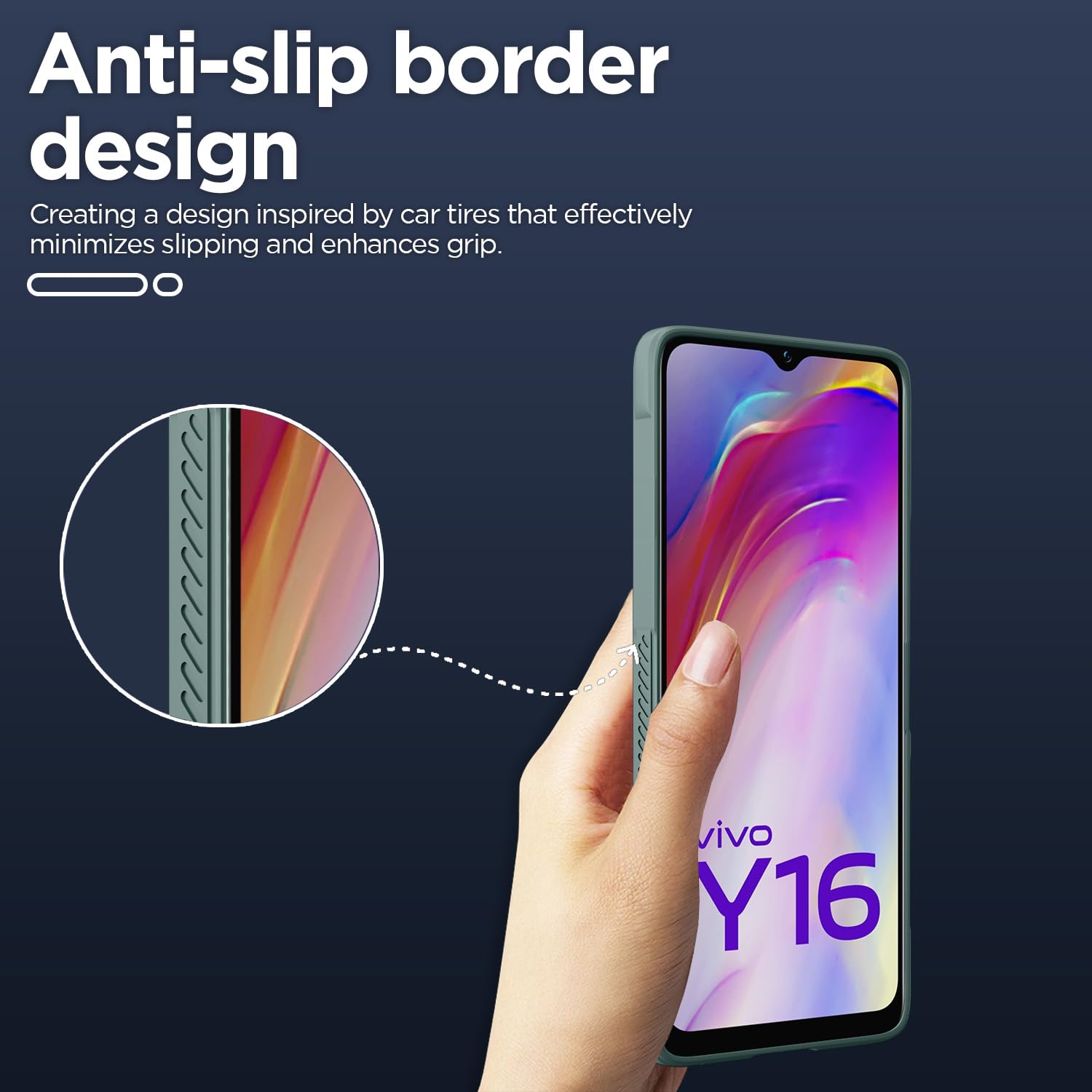 Green Liquid Silicone mobile cover for Vivo Y16/T2x/Y56 – Pikkme – photo 4