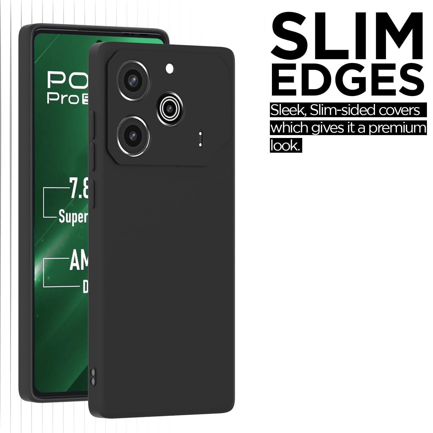 Black Matte phone cover for Tecno Pova 6 Pro 5G – Pikkme – photo 6