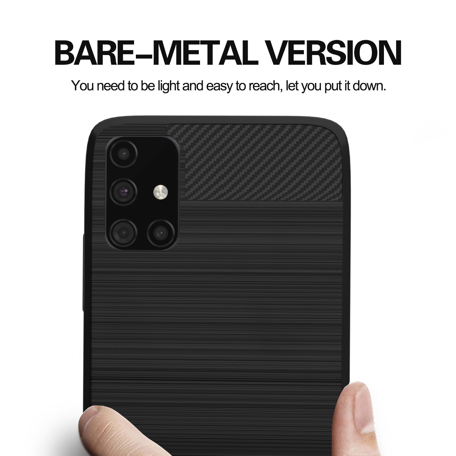 Samsung M31s mobile back cover in black by Pikkme – photo 5