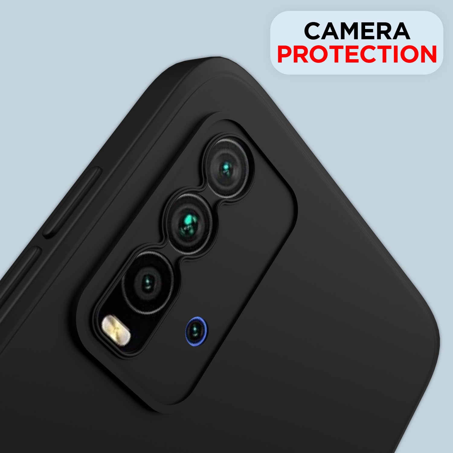 Pikkme Mi Redmi 9 Power Liquid Silicone Back Cover | Black