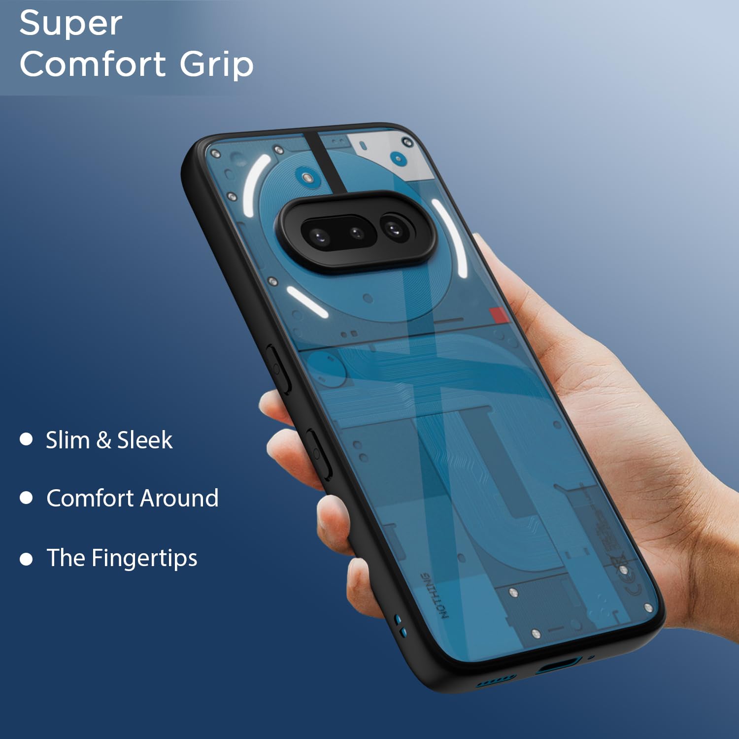 Pikkme Nothing Phone 3a 5G Eagle 2 Shockproof Sleek Hybrid Armor back Cover (Black)
