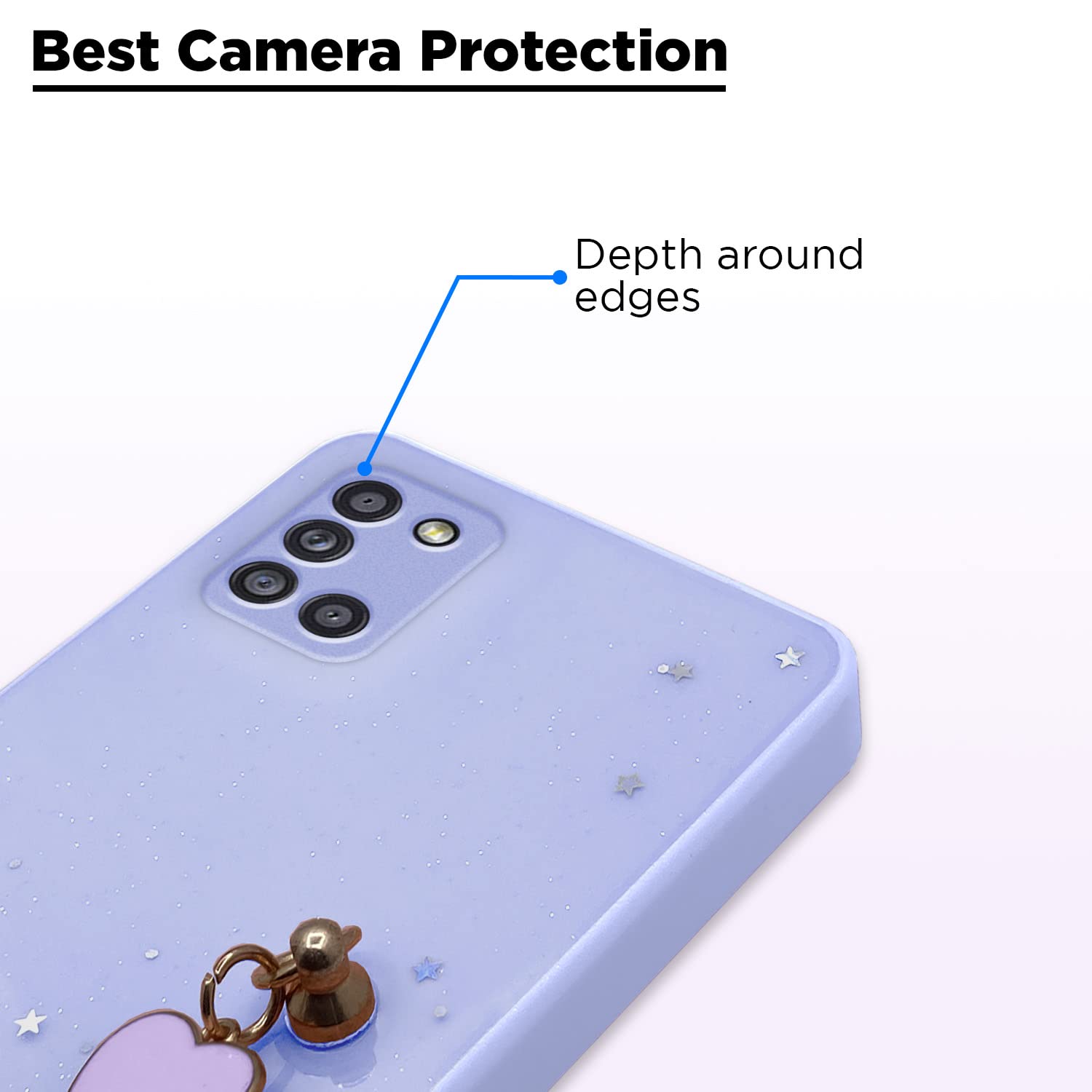 Pikkme Samsung Galaxy A31 Chain Back Cover (Purple)