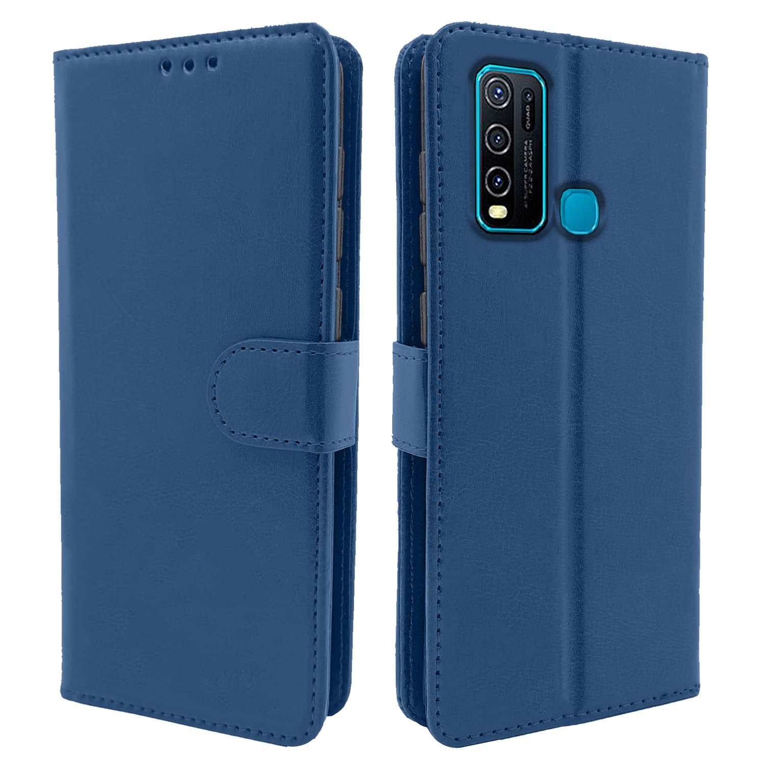 Vivo Y50 Blue Vintage Flip Cover