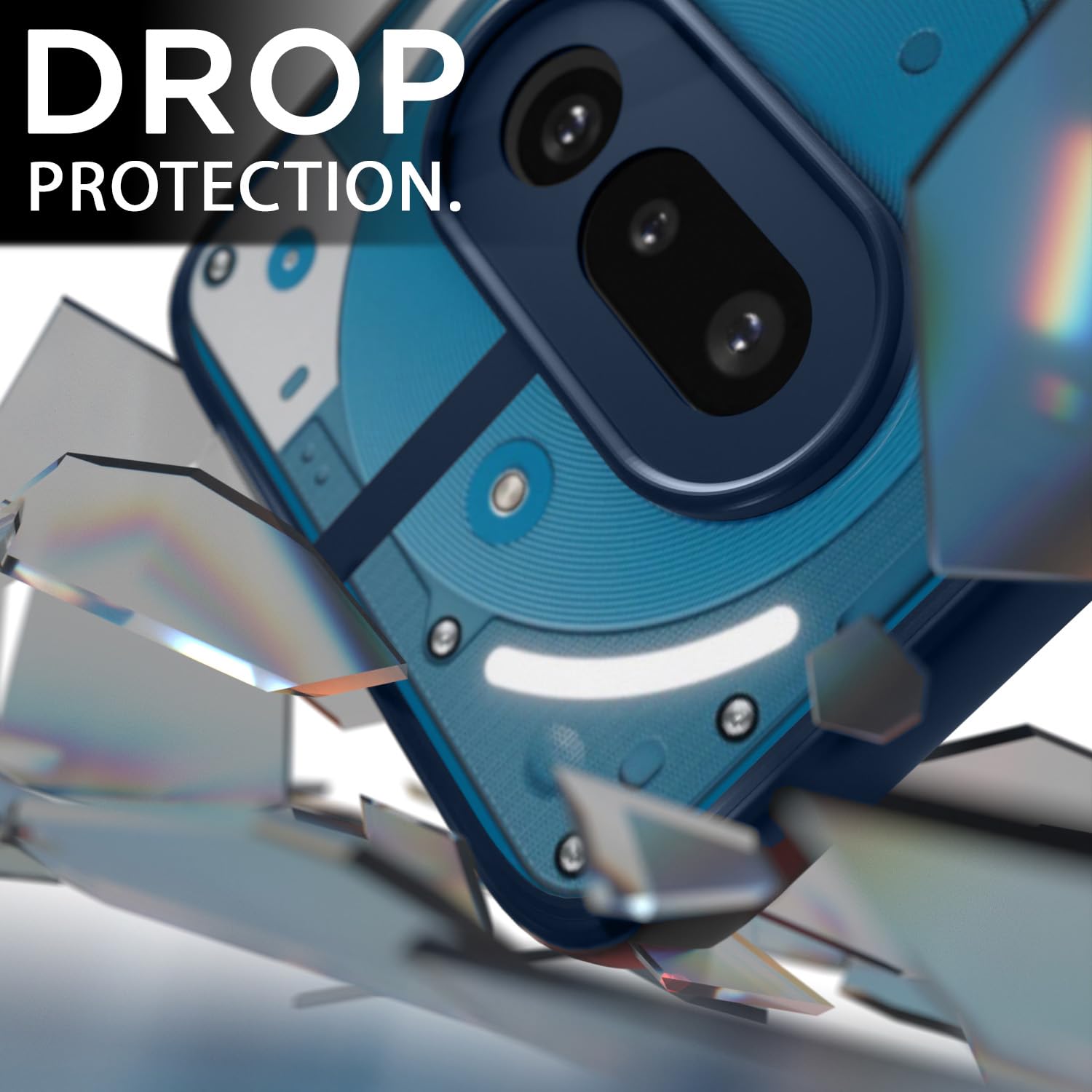 Pikkme Nothing Phone 3a 5G Eagle 2 Shockproof Sleek Hybrid Armor Back Cover (Blue)