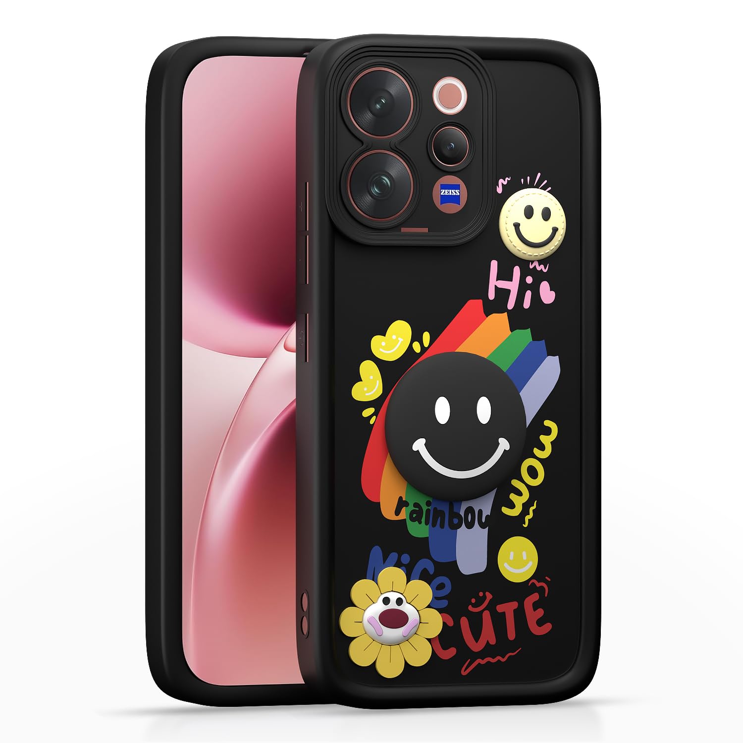 Vivo V70 5G Soft Silicone mobile cover in black by Pikkme