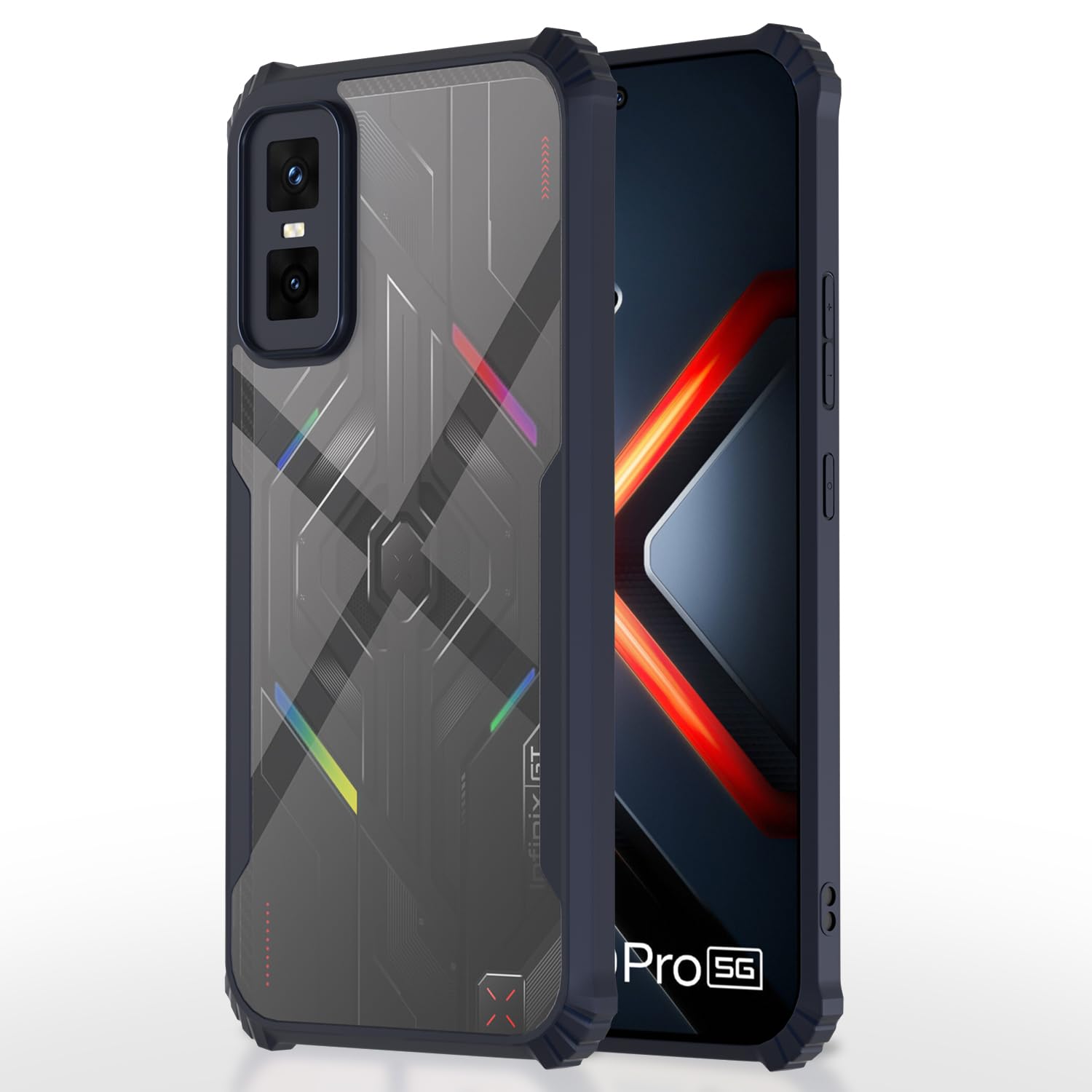 Pikkme Infinix GT 30 Pro 5G Eagle Crystal Clear Transparent Back Cover (Blue)