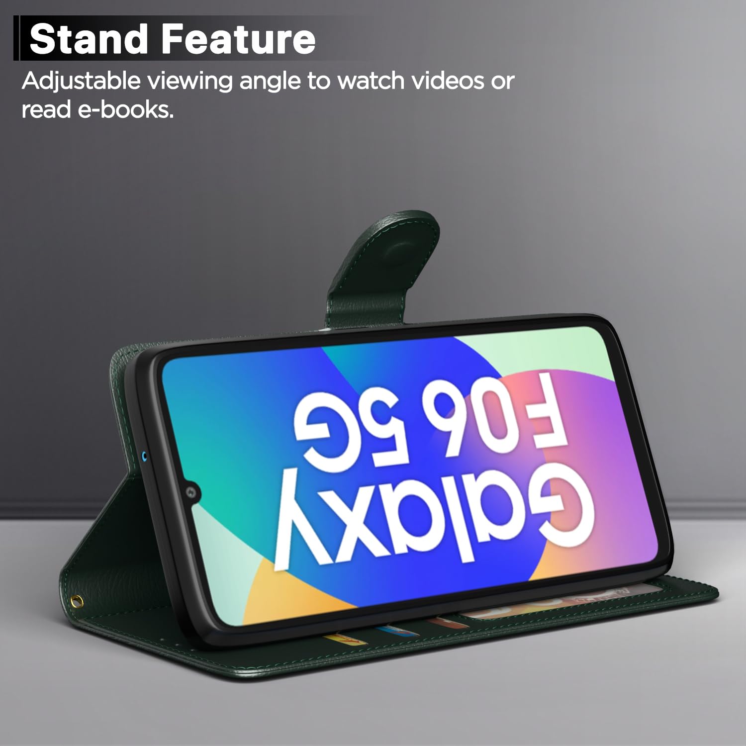 Pikkme Samsung Galaxy F06 5G / M06 5G Vintage Flip Cover (Green)